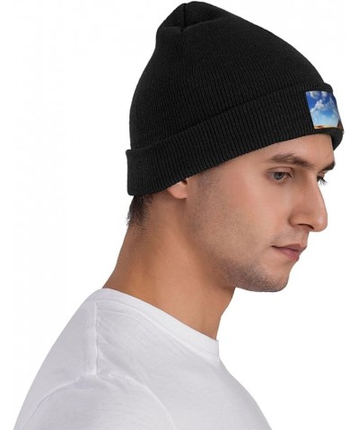 Unisex Beanie for Men and Women Desert Sky Knit Hat Winter Beanies Soft Warm Ski Hats Black $11.56 Skullies & Beanies