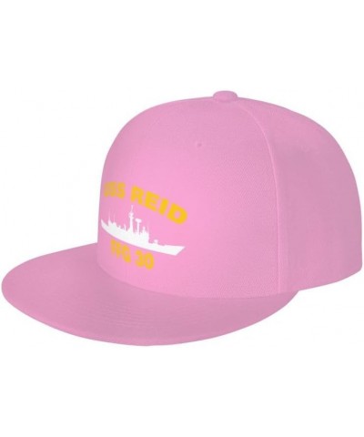 USS Reid FFG 30 Flag-Baseball Caps-Denim Hats Cowboy Knit hat Fisherman's hat Pink $15.17 Baseball Caps