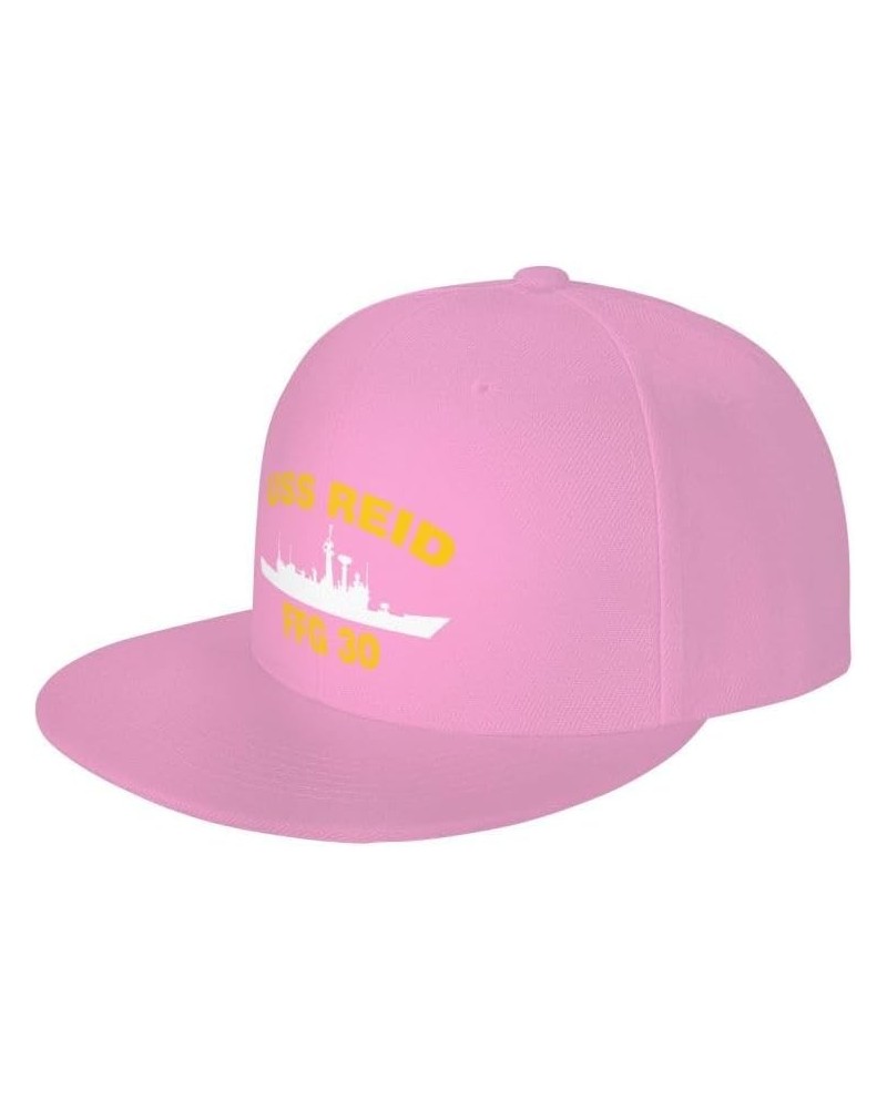 USS Reid FFG 30 Flag-Baseball Caps-Denim Hats Cowboy Knit hat Fisherman's hat Pink $15.17 Baseball Caps