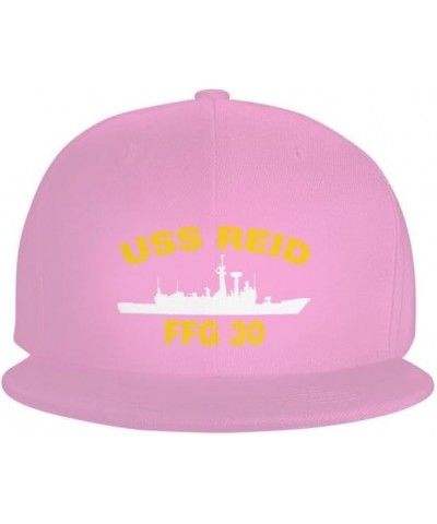 USS Reid FFG 30 Flag-Baseball Caps-Denim Hats Cowboy Knit hat Fisherman's hat Pink $15.17 Baseball Caps