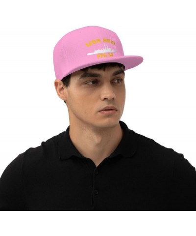 USS Reid FFG 30 Flag-Baseball Caps-Denim Hats Cowboy Knit hat Fisherman's hat Pink $15.17 Baseball Caps