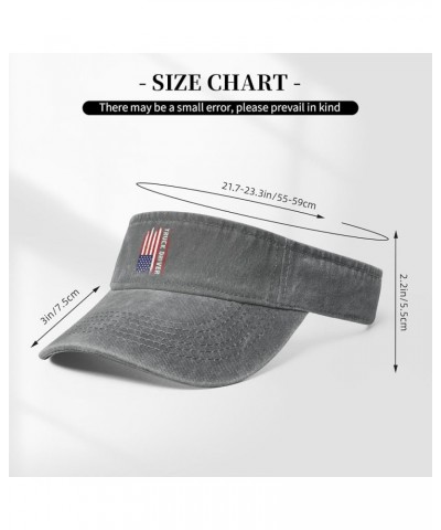 Truck Driver with USA Flag Sun Hat Sun Visor Hats for Women Men Baseball Cap Golf Hats Gray $10.18 Visors