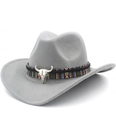 Men's Fashion Elegant Cowboy Hat Western Cowboy Hat Jazz Hat (Color : Wine red, Size : 56-58) 56-58 Coffee $16.24 Cowboy Hats