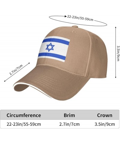 Israel Israeli Flag Baseball Cap Women Trucker Hat for Men Dad Hat Adjustable Snapback Hat Cowboy Hat Black Natural $11.65 Ba...