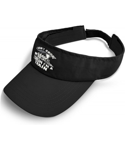 I Don't Snore, I Dream Im Train Caps Sun Visors for Adult Visors Cool Ponytail Hat Allblack $9.65 Visors