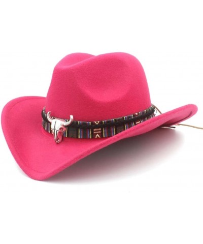 Men's Fashion Elegant Cowboy Hat Western Cowboy Hat Jazz Hat (Color : Wine red, Size : 56-58) 56-58 Coffee $16.24 Cowboy Hats