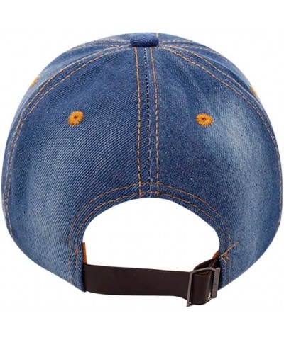 Snapback Baseball Crown Hip Hat Women Hop Rhinestone Flat Denim Cap Men Baseball Caps Dime Hat Blue-2 $12.99 Baseball Caps