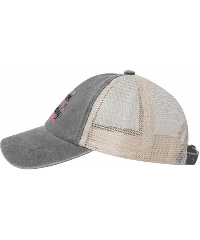 Easter Hare Raising Holiday Fun Baseball Cap for Women Mens Hats Retro Mesh Caps Dad Hat Gray $12.14 Baseball Caps