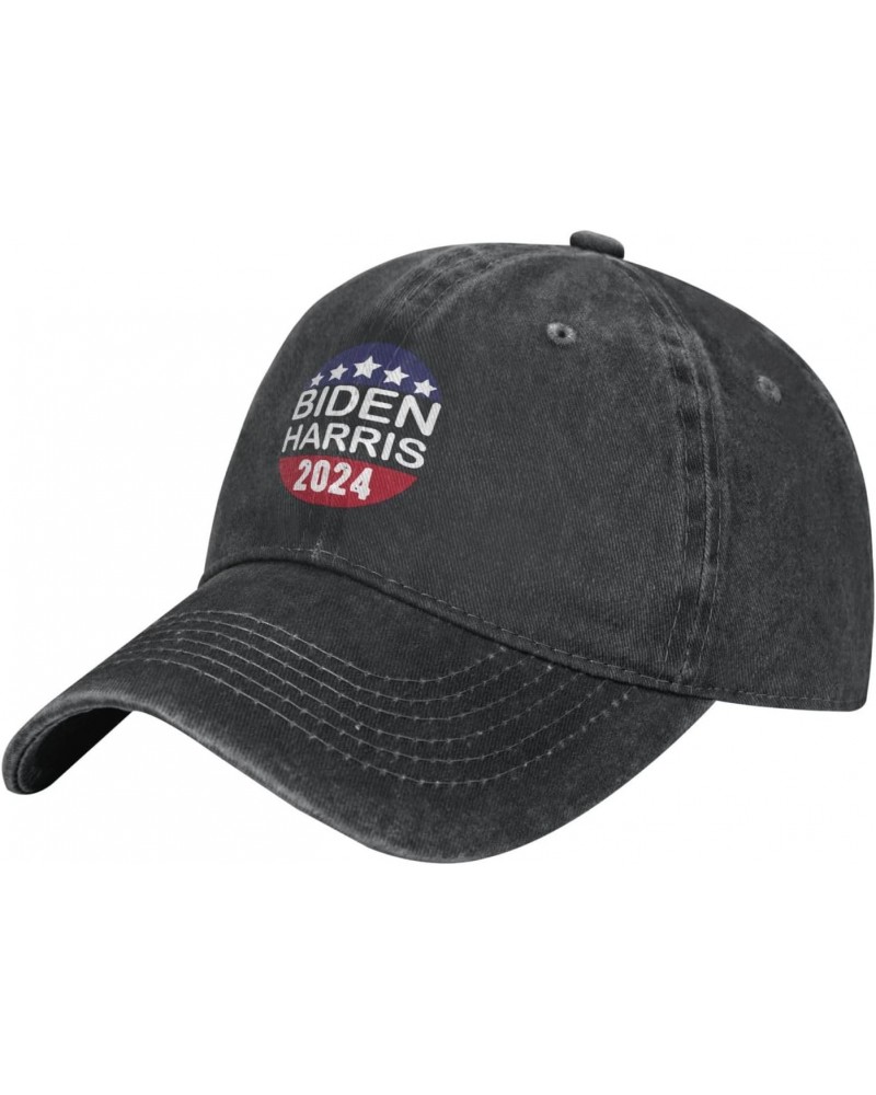 Biden Harris 2024 Re-Elect Adjustable Stylish Unique Unisex Washed Cowboy Baseball Adult Hat Black $11.34 Baseball Caps