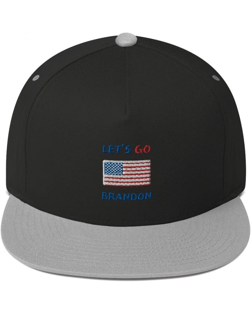 Let's Go Brandon Liberal Impeach Red Blue America Snapback Black/ Grey $16.39 Baseball Caps