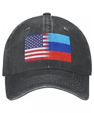 Baseball Cap The Luhansk People's Republic America Flag Oil Painted Washed Denim Adjustable Fashion Unique Hat for Men Women ...