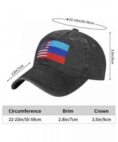 Baseball Cap The Luhansk People's Republic America Flag Oil Painted Washed Denim Adjustable Fashion Unique Hat for Men Women ...