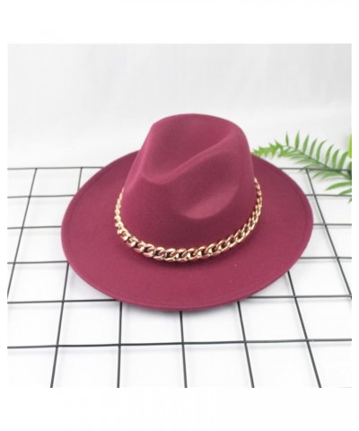 Fashionable Fedora Fedoras Men Wide for Women Dress Hat Women's and Hats Baseball Caps Hat for Men Cap Wine $9.41 Fedoras