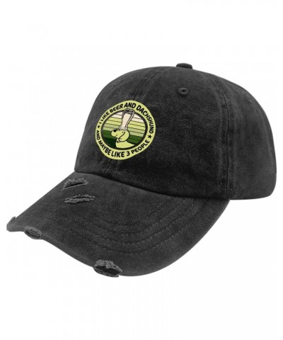 I Like Beer and Dachshund and Maybe Like 3 People Hat for Men Washed Distressed Baseball Caps Cool $11.38 Baseball Caps