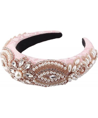 YANLITIAN Sponge Baroque Headband Ladies Light Luxury Rhinestone Pearl Personality Personalised Headband Suit (Color : 3) 1 $...