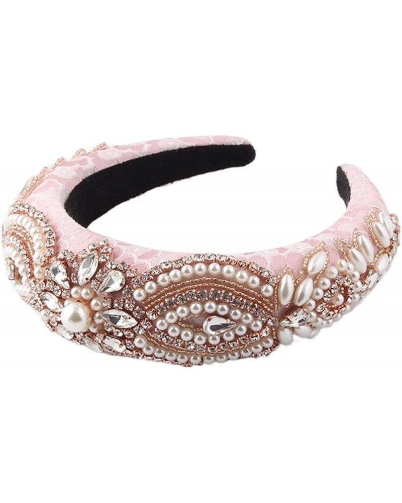 YANLITIAN Sponge Baroque Headband Ladies Light Luxury Rhinestone Pearl Personality Personalised Headband Suit (Color : 3) 1 $...