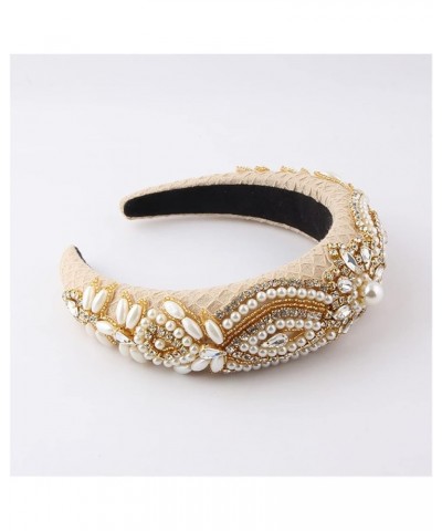 YANLITIAN Sponge Baroque Headband Ladies Light Luxury Rhinestone Pearl Personality Personalised Headband Suit (Color : 3) 1 $...