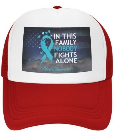 in This Family Nobody Fights Alone PTSD Awareness Flag-Trucker Hats Denim Hats Cowboy Knit hat Baseball Caps Fisherman's hat ...