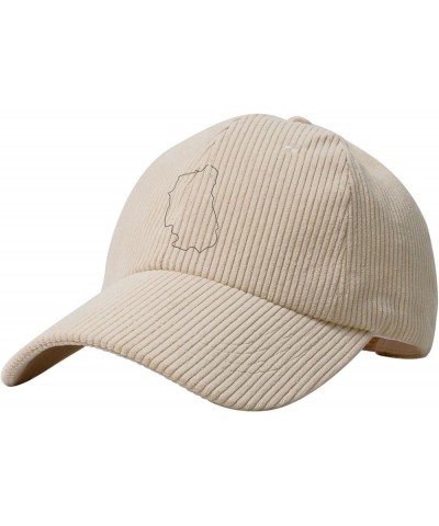 Lubelskie Geo Stub Baseball Cap for Men Women Caps Corduroy Hat Trucker Hats Beige $11.91 Baseball Caps