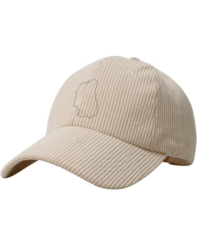 Lubelskie Geo Stub Baseball Cap for Men Women Caps Corduroy Hat Trucker Hats Beige $11.91 Baseball Caps