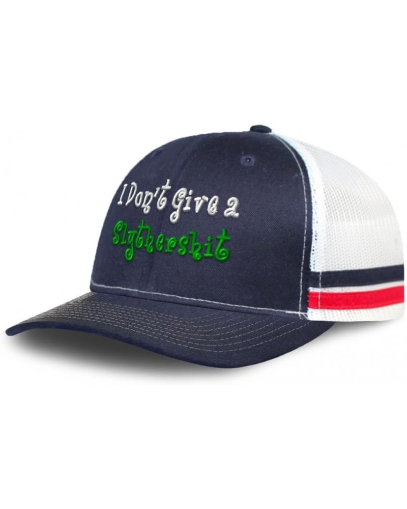 Trucker Baseball Cap I Don't Give A Slythershit Cotton Dad Hats for Men & Women Navy White Stripes $13.16 Baseball Caps