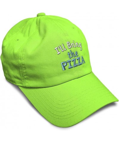 Soft Baseball Cap I'll Bring The Pizza Cotton Dad Hats for Men & Women Lime $12.60 Baseball Caps