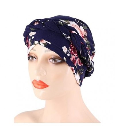 Breathable Caps for Ladies Women's Head Turban Wrap Pre-Tied Ethnic Headwear Braid Cap Hat Baseball Caps (C, One Size) One Si...