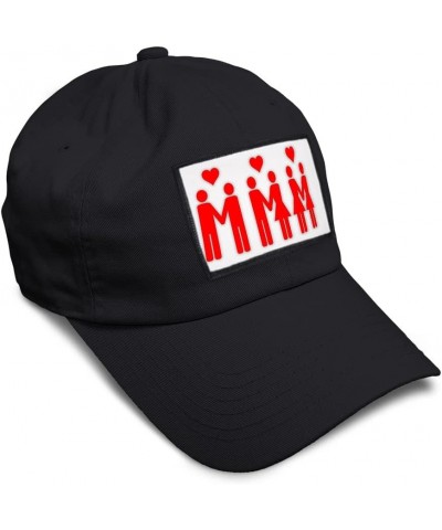 Soft Baseball Cap Gay Love Miscellaneous Image Characters Couples Couples Lovers Black Rectangle Patch $11.34 Baseball Caps