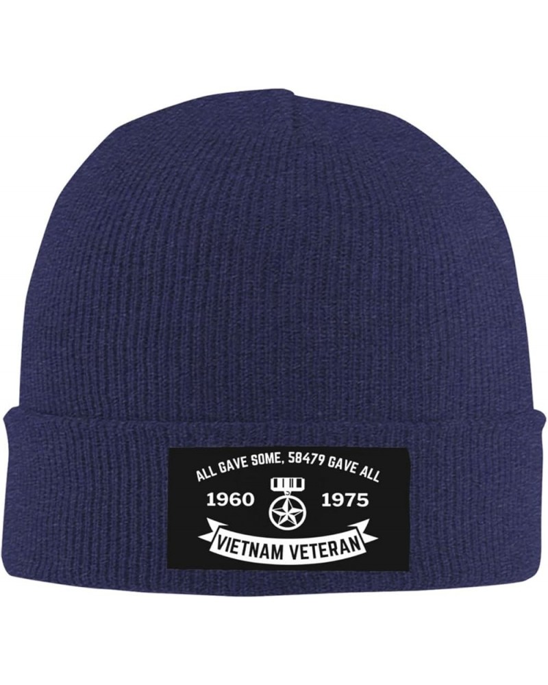 Vietnam Veteran All Gave Some 58479 Gave All Thank You Veterans Day 1960-1975 Knit Hat Warm Winter Hat Beanie Navy Blue $10.5...