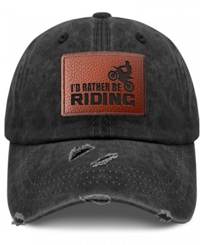 I'd Rather Be Riding Motorcycle Ball Cap Retro Golf Cap Gifts for Men Who Like Engraved,Sun Caps Suitable for Allblack $14.03...