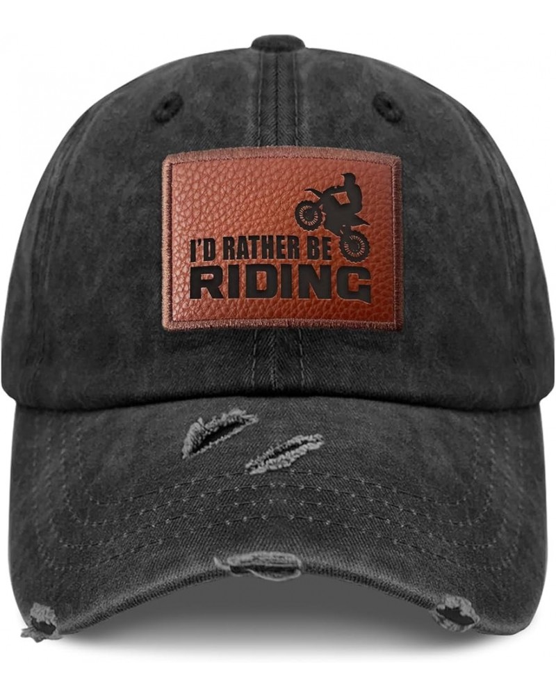 I'd Rather Be Riding Motorcycle Ball Cap Retro Golf Cap Gifts for Men Who Like Engraved,Sun Caps Suitable for Allblack $14.03...